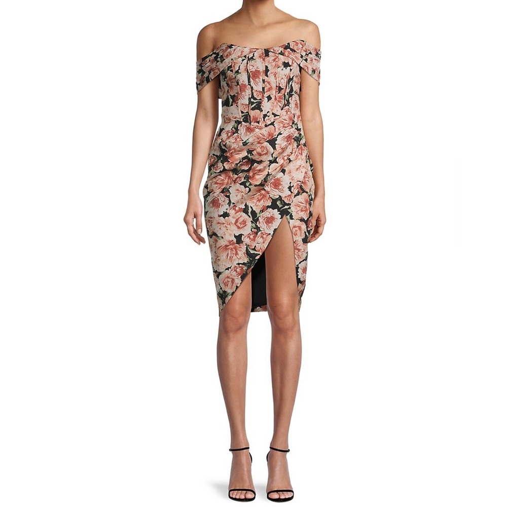 LAVISH ALICE Floral Corset Sheath Dress